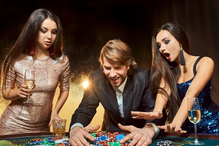 Tampilan meja Infinite Blackjack live di qqslot88 dengan dealer dan interface pemain